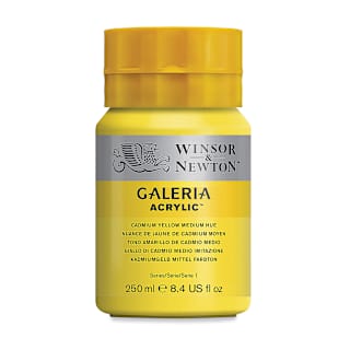 Winsor & Newton Galeria Flow Acrylics - Cadmium Yellow Medium Hue, 250 ml tube