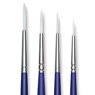 Blick Scholastic Wonder White Brush Set - Script, Short Handle, Set of 4