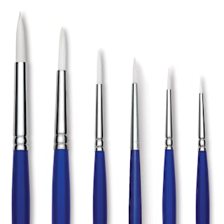 Blick Scholastic Wonder White Brush Set - Round, Long Handle, Set of 6