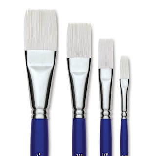 Blick Scholastic Wonder White Brush Set - One-Stroke, Short Handle, Set of 4
