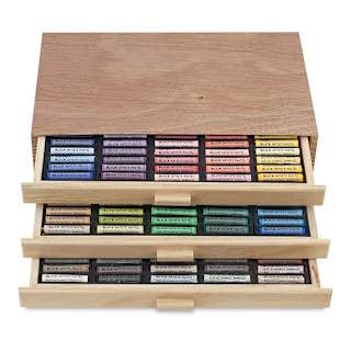 Blick Artists' Soft Pastel Set - Assorted Colors, Deluxe Wood Box, Set of 180