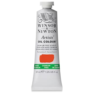 Winsor & Newton Artists' Oil Color - Cadmium Free Scarlet, 37 ml, tube