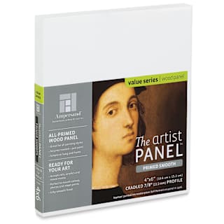 Ampersand Value Series Artist Panel - Smooth, 4" x 6", 7/8" Cradle