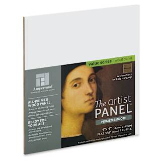Ampersand Value Series Artist Panel - Smooth, 4" x 4", 3/8" Profile
