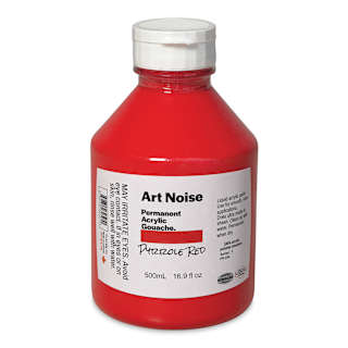 Tri-Art Art Noise Permanent Acrylic Gouache - Pyrrole Red, 500 ml, Bottle