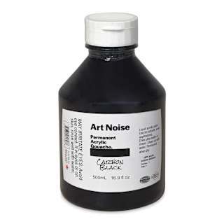 Tri-Art Art Noise Permanent Acrylic Gouache - Carbon Black, 500 ml, Bottle