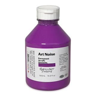 Tri-Art Art Noise Permanent Acrylic Gouache - Brilliant Purple, 500 ml, Bottle