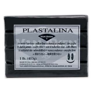 Van Aken Plastalina Modeling Clay - 1 lb, Black