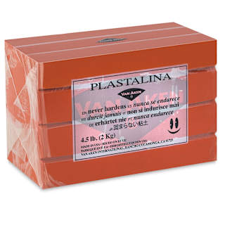 Van Aken Plastalina Modeling Clay - 4.5 lb, Terra Cotta