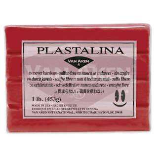 Van Aken Plastalina Modeling Clay - 1 lb, Red