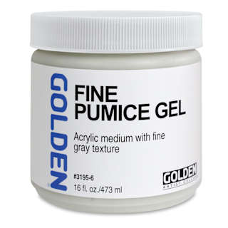 Golden Pumice Gel Medium - Fine, 16 oz Jar