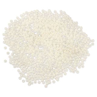 Craft Medley Pearl Acrylic Beads - Ivory, 3 mm, Package of 850
