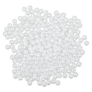 Craft Medley Pearl Acrylic Beads - White, 5 mm, Package of 265