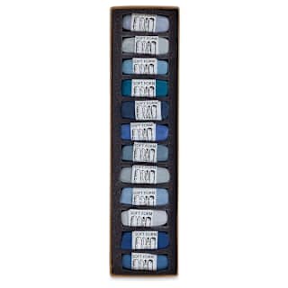 Townsend Artists' Soft Form Pastel Set - Smokey Blues, Set of 12