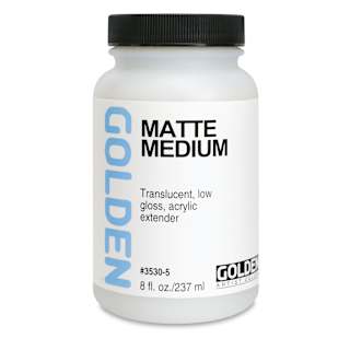 Golden Acrylic Medium - Matte, 8 oz jar