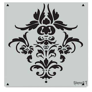 Stencil1 Stencil - Damask, Repeat Pattern, 11" x 11"