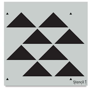 Stencil1 Stencil - Staggered Triangle, Repeat Pattern, 11" x 11"