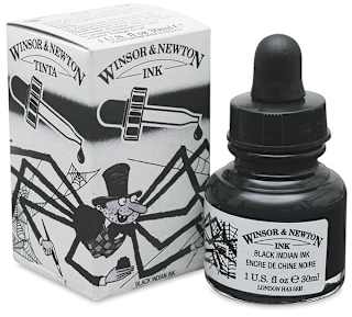 Winsor & Newton Drawing Ink - 30 ml, Black Indian
