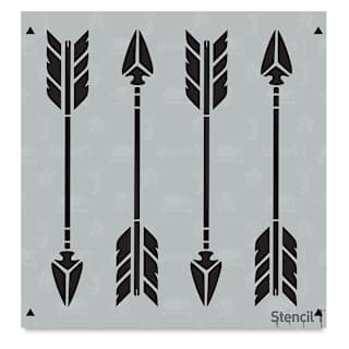 Stencil1 Stencil - Arrow, Repeat Pattern, 5-3/4" x 6"