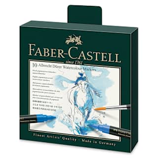 Faber-Castell Albrecht Dürer Watercolor Markers - Set of 10, Assorted Colors