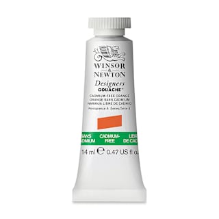 Winsor & Newton Designers Gouache - Cadmium-Free Orange, 14 ml tube