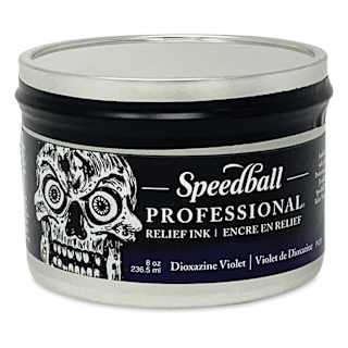 Speedball Professional Relief Ink - Dioxazine Violet, 8 oz
