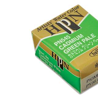 Holbein Artists' Watercolor Half Pan - Cadmium Green Pale