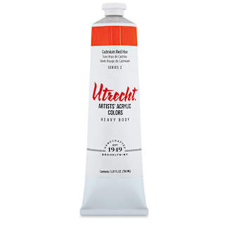 Utrecht Artists' Acrylic Paint - Cadmium Red Hue, 5 oz tube