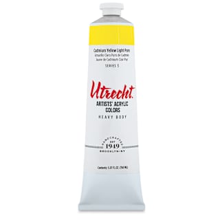 Utrecht Artists' Acrylic Paint - Cadmium Yellow Light, 5 oz tube
