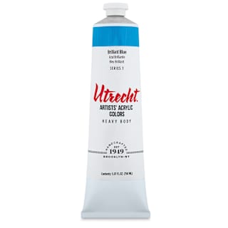 Utrecht Artists' Acrylic Paint - Brilliant Blue, 5 oz tube