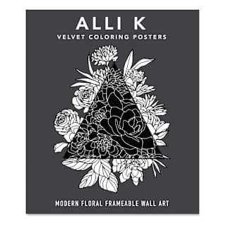 Velvet Coloring Posters: Modern Floral Frameable Wall Art