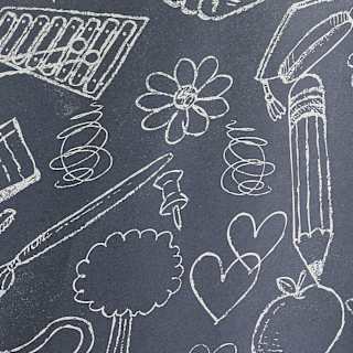 Fadeless Design Roll - 48" x 50 ft, School Doodles