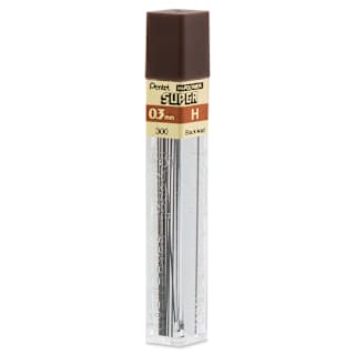 Pentel Hi-Polymer Lead Refills - 0.3 mm, Black, H