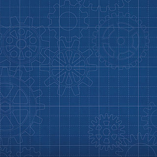 Fadeless Design Roll - 48" x 50 ft, Gears