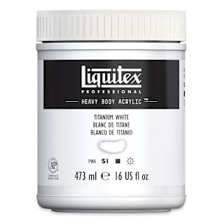 Liquitex Heavy Body Artist Acrylics - Titanium White, 16 oz Jar