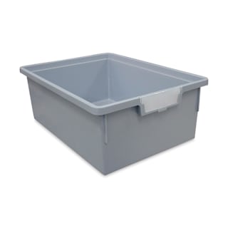 Hann Certwood Tote Tray - 6" x 12-1/4" x 16-3/4", Light Gray