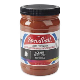 Speedball Permanent Acrylic Screen Printing Ink - Brown, Quart