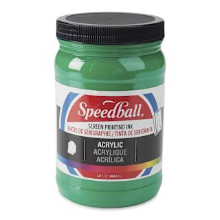 Speedball Permanent Acrylic Screen Printing Ink - Emerald Green, Quart
