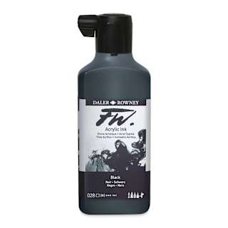 Daler-Rowney FW Acrylic Water-Resistant Artists Ink - 6 oz, Black