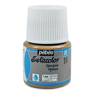 Pebeo Setacolor Fabric Paint - Taupe, Opaque, 45 ml bottle