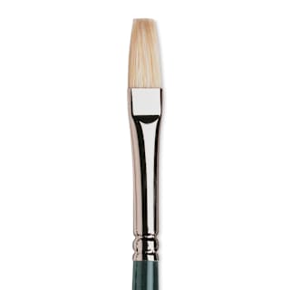 Winsor & Newton Winton Hog Bristle Brush - Flat, Long Handle, Size 4