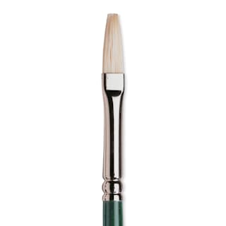 Winsor & Newton Winton Hog Bristle Brush - Flat, Long Handle, Size 3