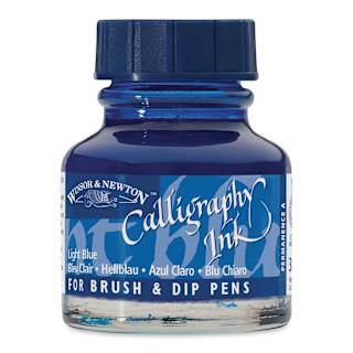 Winsor & Newton Calligraphy Ink - 30 ml, Light Blue