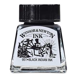 Winsor & Newton Drawing Ink - Black Indian, 14 ml