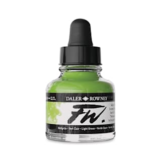 Daler-Rowney FW Acrylic Water-Resistant Artists Ink - 1 oz, Light Green
