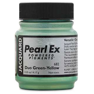 Jacquard Pearl-Ex Pigment - Duo Green-Yellow, .5 oz, Jar