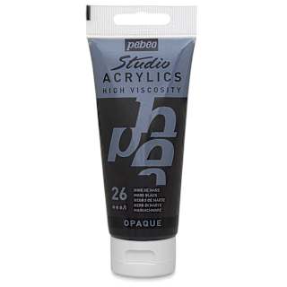 Pebeo High Viscosity Acrylics - Mars Black, 100 ml tube