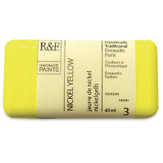 R&F Encaustic Paint Block - Nickel Yellow, 40 ml, Block