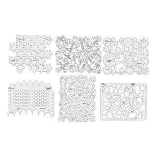 Iwata Artool Freehand Template - Set of 6, Kustom FX II