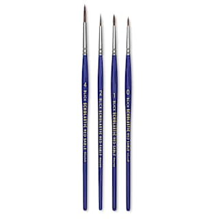 Blick Scholastic Short Handle Red Sable Brush Set - Round, Set of 4